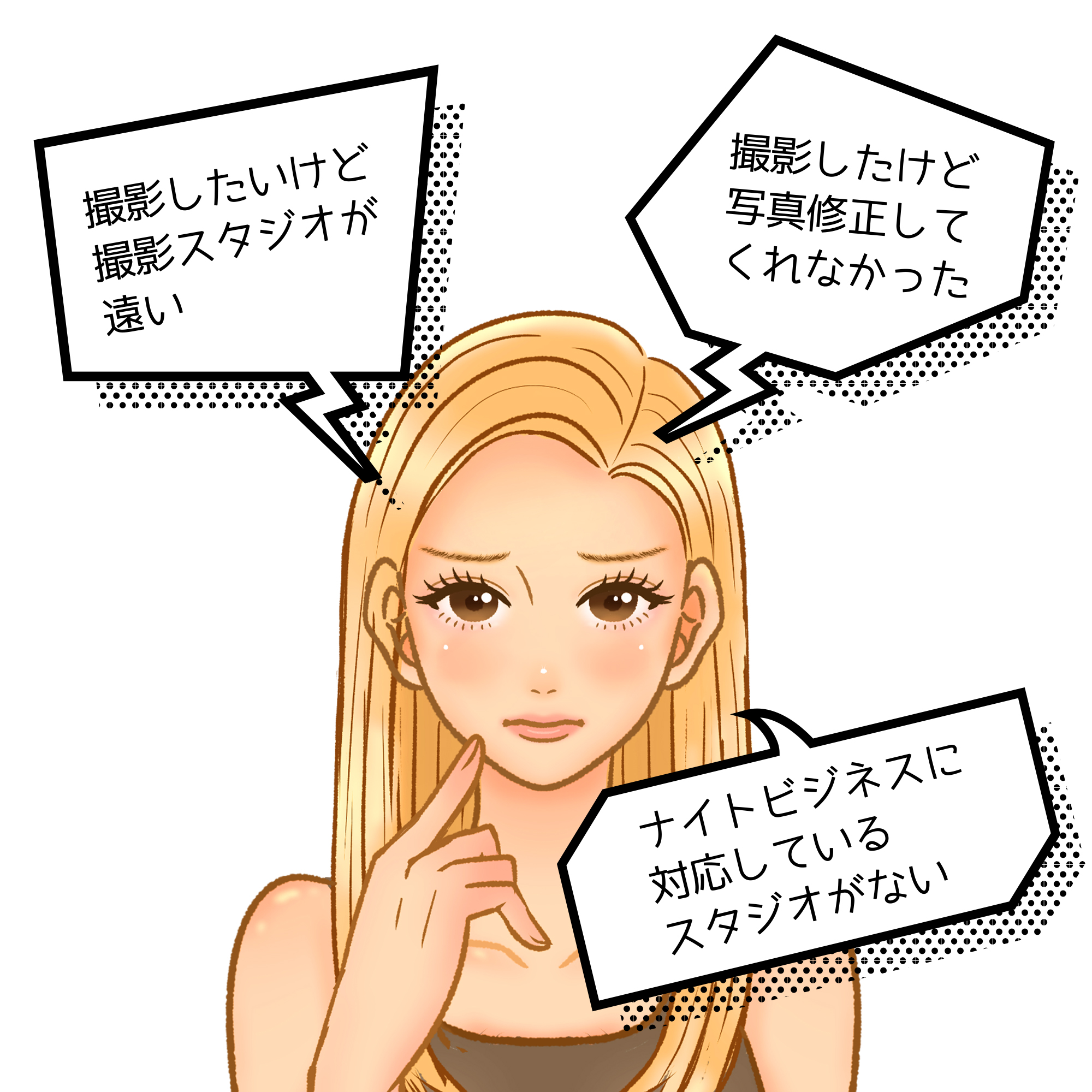 キャスト写真撮影の困りごと